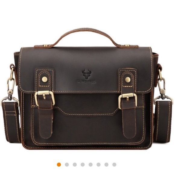 humerpaul Other - Humerpaul Leather Crossbody Messenger Bag Brown Commuter Satchel Brown NWT